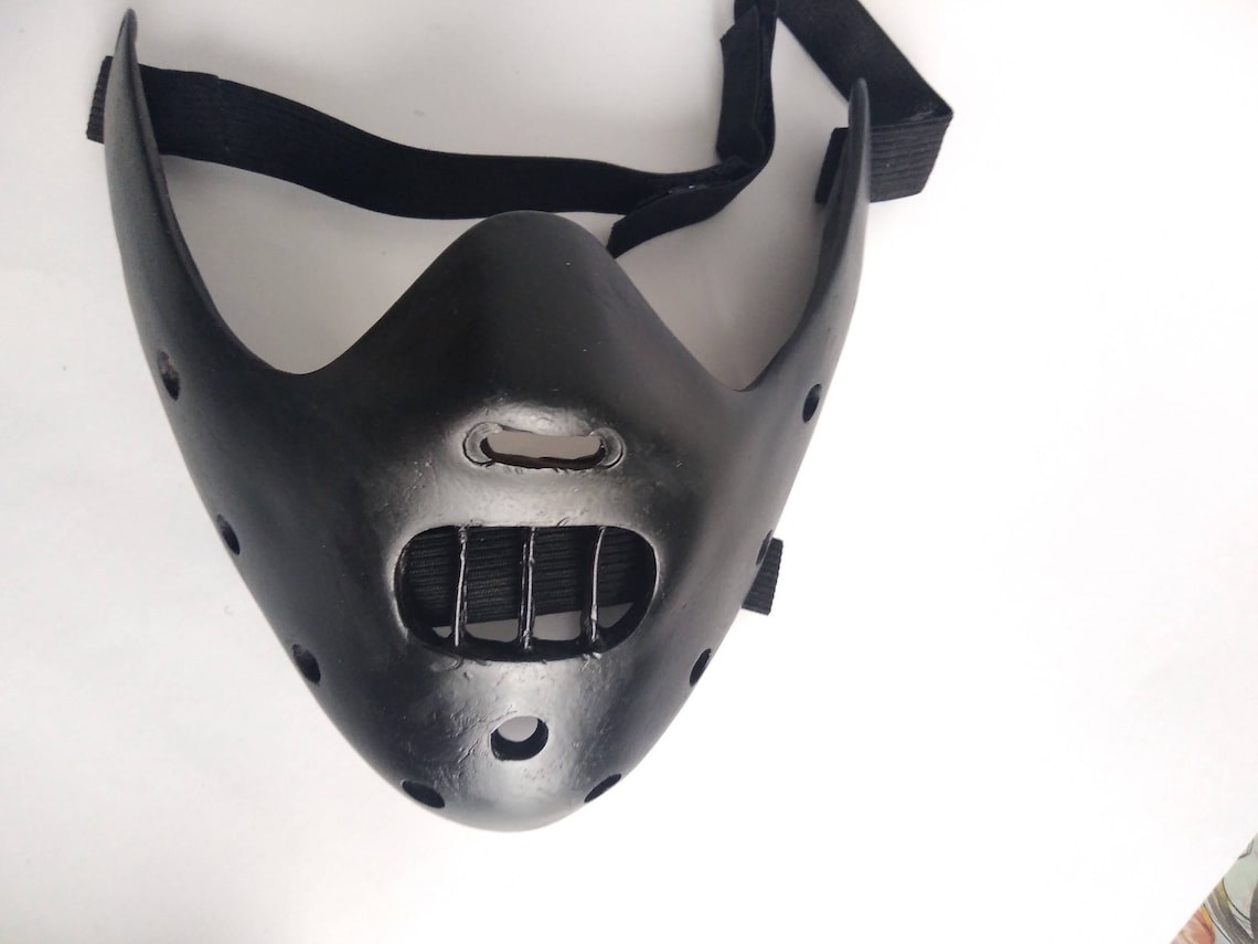 Masque Hannibal Lecter Le silence des agneaux masque noir Etsy