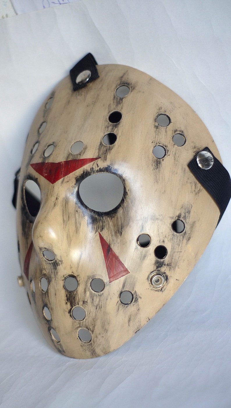 Custom made Vooden Friday the 13th Jason Hockey Mask Jason Voorhees Hockey Mask Cosplay Jason Voorhees Friday the 13 Jason