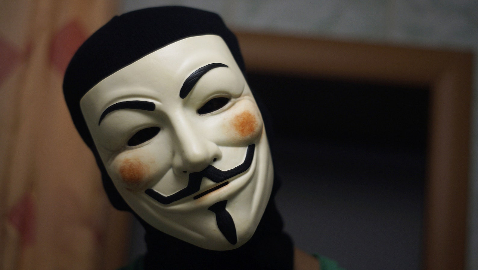 Guy Fawkes mask V for with blush mask Vendetta mask Anonymous Etsy