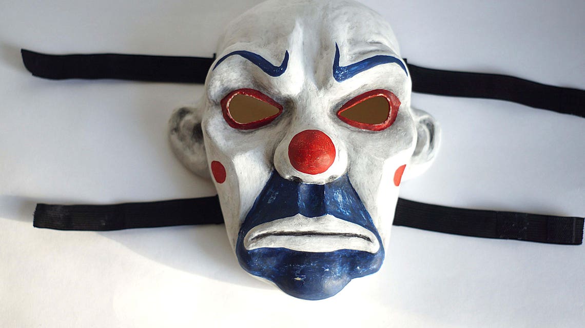 Joker Clown mask Batman The Dark Knight Adult Joker Resin