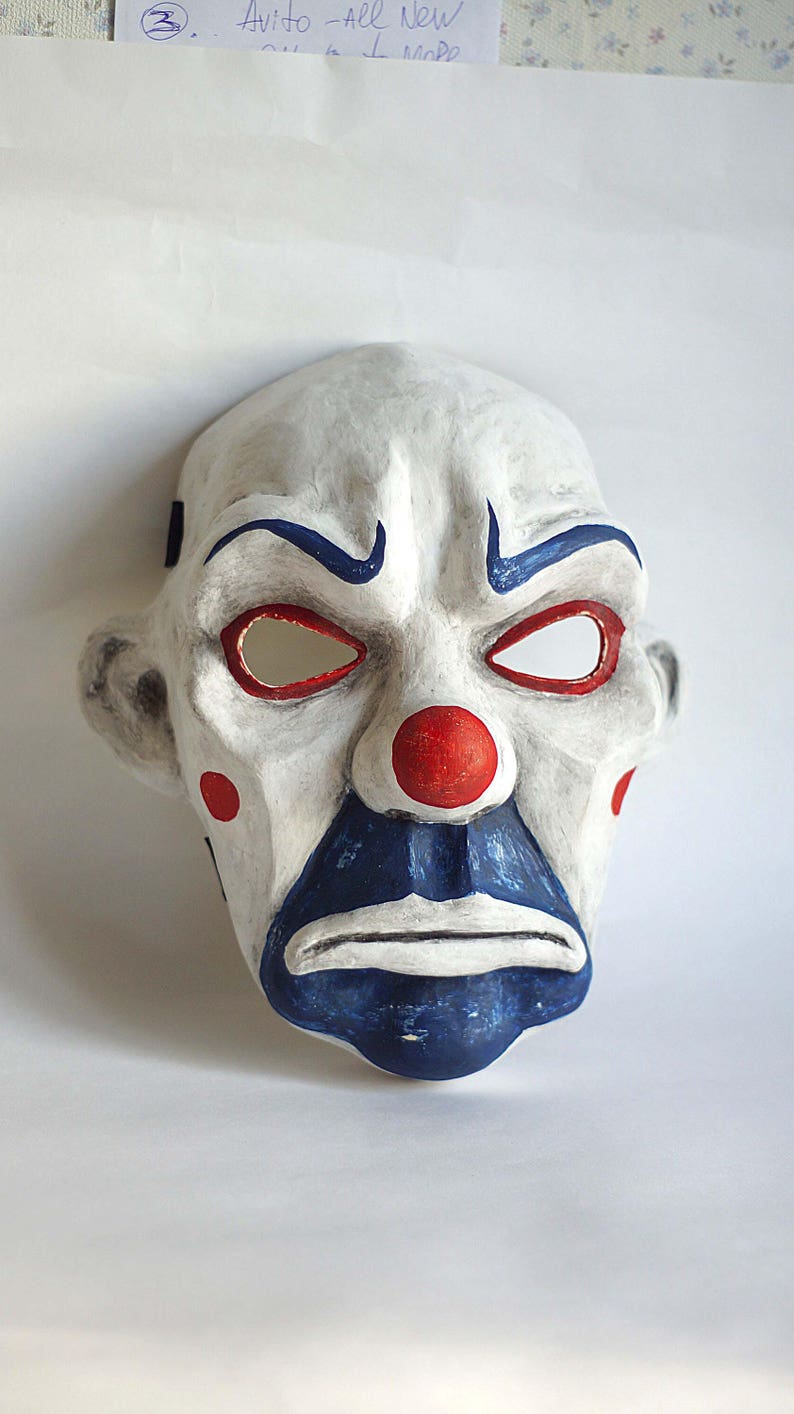 Joker Clown mask Batman The Dark Knight Adult Joker Resin | Etsy
