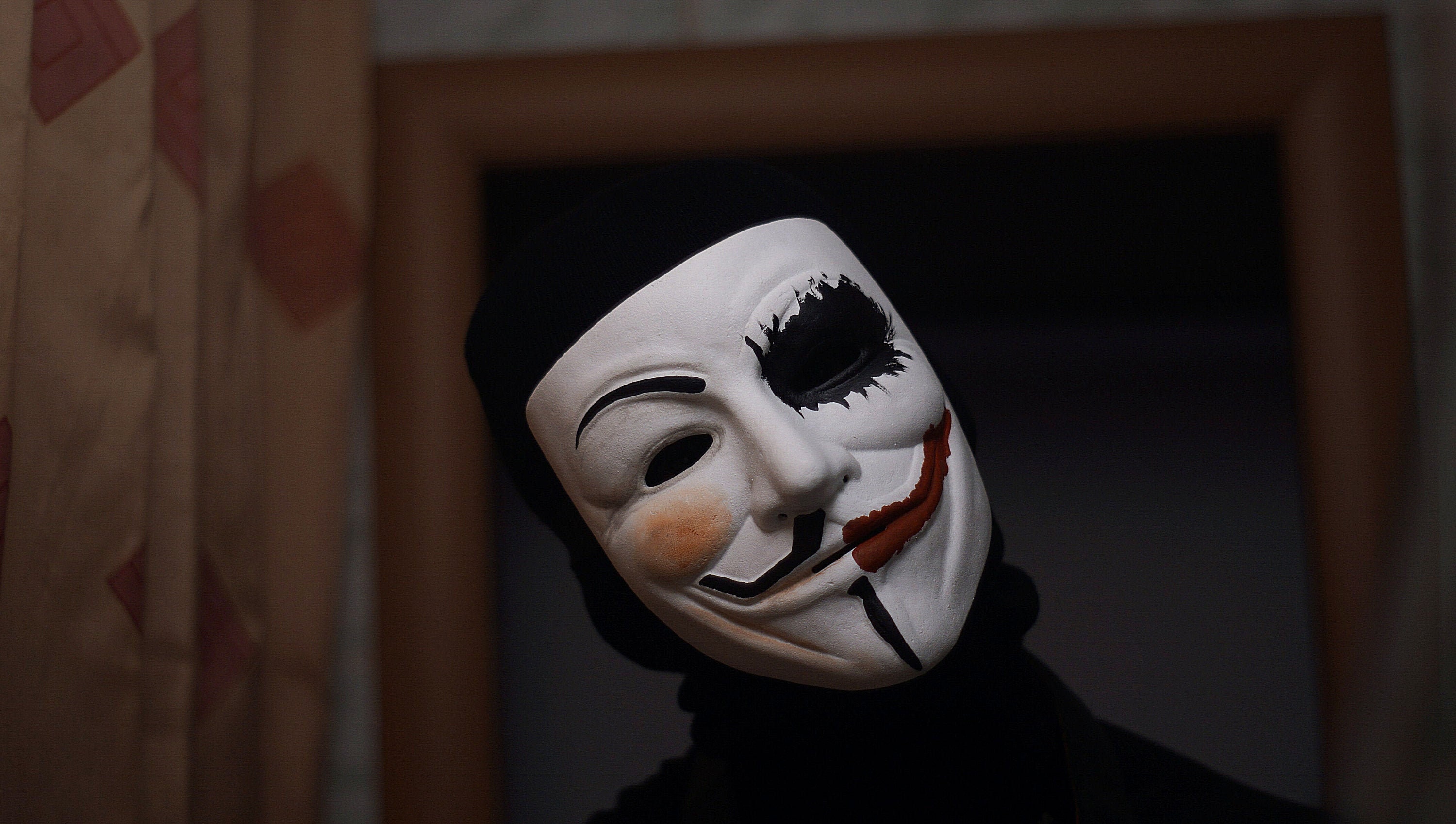 Guy Fawkes half Joker Maske V für Maske Vendetta Maske Etsy