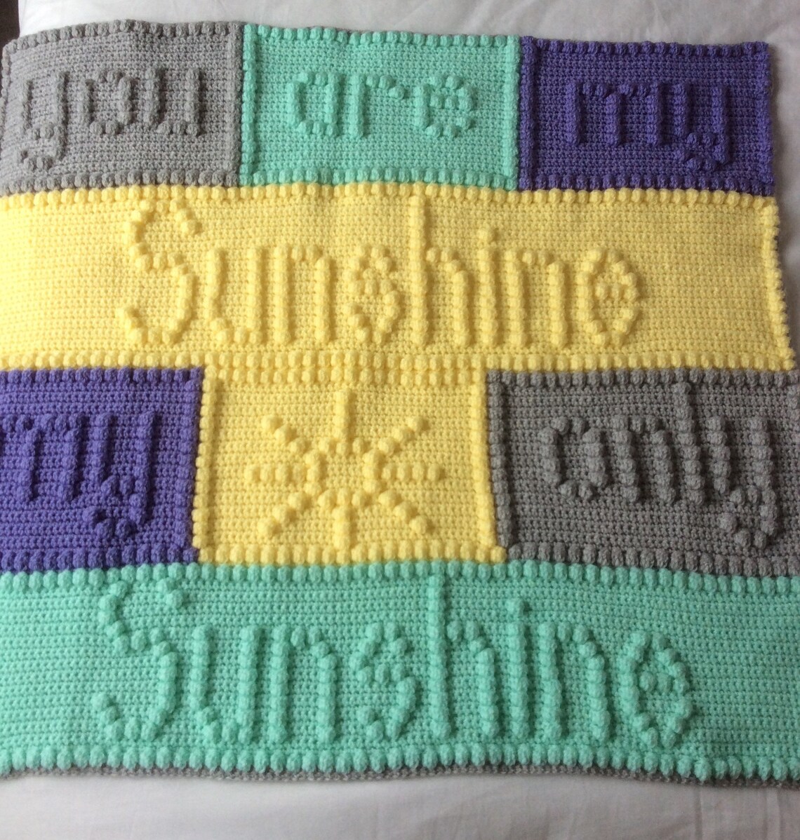 You are my sunshine crochet baby blanket pattern. NOT finished Etsy