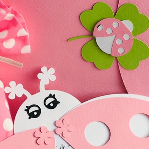 INVITI PARTECIPAZIONI COCCINELLA Ledybug invitation cards invito personalizzato matrimonio nozze battesimo baby shower comunione compleanno