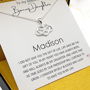 Bonus Daughter Gift, Step Daughter Gift, Stepdaughter Necklace, Stepdaughter Gift, Gift for Stepdaughter, Step Daughter Birthday Gift