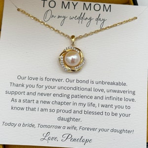 Cadeau mère de la mariée, cadeau mère de la mariée de la fille, collier mère de la mariée, cadeau pour maman le jour du mariage, cadeau de mariage