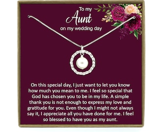 Muse Infinite Aunt of The Bride Gift Necklace Gifts for Aunt of The Bride Jewerly