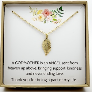 Godmother gift Christening gift Baptism gift Personalized baptism Christening gifts Godmother Gift for Godmother Necklace Jewelry