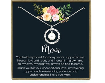 Mom Necklace: Personalised Mother Necklace, Mother's Day Gift, Mother's Day Necklace, Mother Daughter Gift, .925 Sterling Silver
