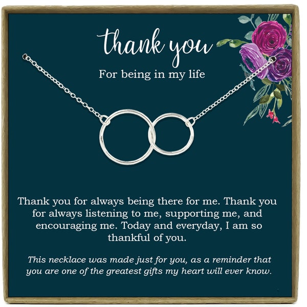 Thank you gift, Gift for friend, Best friend gift, Best friend necklace, Thank you for being in my life, Appreciation Gift, Gratitude Gift