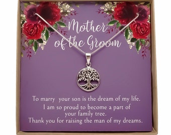 Mother of the Groom Gift Gift for Mother of the Groom Mother of the Groom Necklace 925 Sterling silver Mother of the bride gift