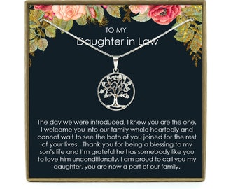 Daughter In Law Gift Necklace, Wedding Gift, Jewelry Gift From Mother In Law, Gift for Bride from Mother in Law
