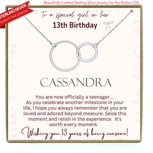 13th Birthday Gift Girl, 13th Birthday Gift, 13 Teenager , Thirteenth Birthday Necklace, Gift for 13 Year Old Girl Gifts, Teen Birthday Gift