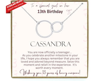 13th Birthday Gift Girl, 13th Birthday Gift, 13 Teenager , Thirteenth Birthday Necklace, Gift for 13 Year Old Girl Gifts, Teen Birthday Gift