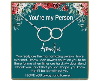 You Are My Person Necklace, Best Friend Gift, You're My Person Gift, BFF Gift, Soul Sister Gift