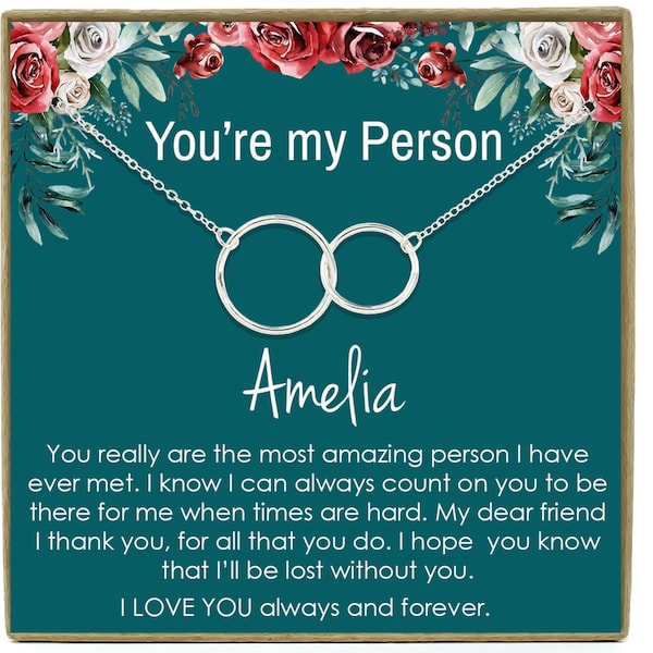 You Are My Person Necklace, Best Friend Gift, You're My Person Gift, BFF Gift, Soul Sister Gift