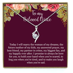 Cadeau du marié à la mariée Cadeau du jour du mariage pour la mariée du marié à la mariée Carte cadeau du marié à ma mariée