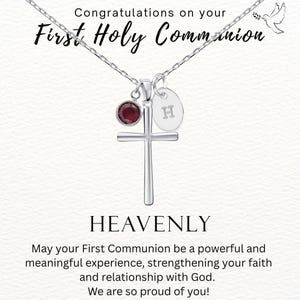 First Communion Necklace: First Communion Gift, First Holy Communion, 1st Communion, Girl First Communion, Personalized Infinity Cross
