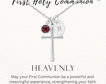 First Communion Necklace: First Communion Gift, First Holy Communion, 1st Communion, Girl First Communion, Personalized Infinity Cross