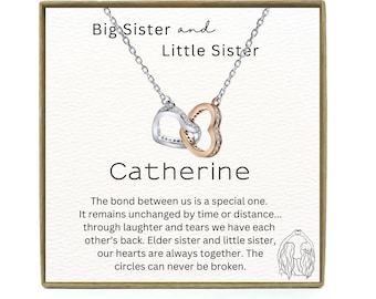 Sentimental Necklace Gift for Sister - Unique Gift Idea for sister, Little sister Big sister necklace give, sisters necklace