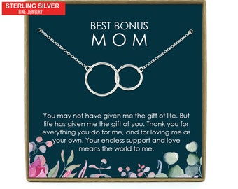Bonus Mom Gift for Step Mother Gift from Bride, Step Mom Gift for Stepmom Necklace, Step Mom Wedding Gift