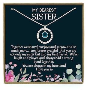 Gift for Sister, Sisters Gift, Sister Necklace, Sister Birthday Gift, Christmas Gift, Personalized Gift for Sister, .925 Sterling Silver