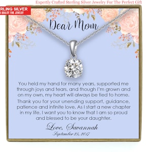 Mother of the Bride Gift, Mother of the Bride Gift from Daughter, Mother of the Bride Necklace, Mom Wedding Gift from Bride