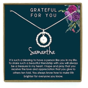 Appreciation Gift, Thank you gift, Gift for friend, Best friend gift, Gratitude Gift, Best friend necklace, Thank you for being in my life