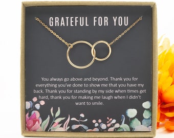 Appreciation Gift, Thank you gift, Gift for friend, Best friend gift, Gratitude Gift,  Best friend necklace, Thank you for being in my life