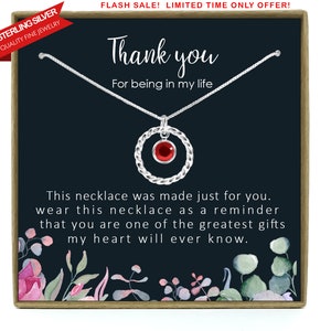 Thank you gift, Gift for friend, Best friend gift, Best friend necklace, Thank you for being in my life, Eternity Necklace, Sterling Silver