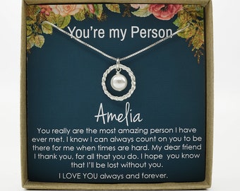 You Are My Person Necklace, Best Friend Gift, You're My Person Gift, BFF Gift, Soul Sister Gift