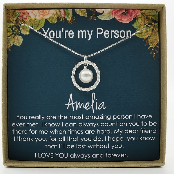 You Are My Person Necklace, Best Friend Gift, You're My Person Gift, BFF Gift, Soul Sister Gift