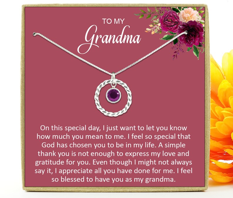 Grandmother Necklace Personalized Grandma Gift Gift for Etsy