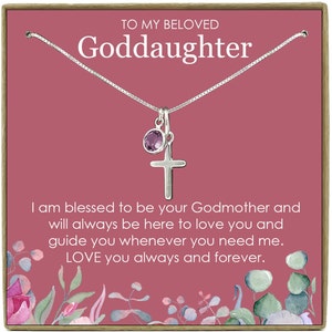 Goddaughter gift, Goddaughter necklace, Confirmation gift, First holy communion gift, Christmas Gift, Goddaughter birthday gift, Sterling