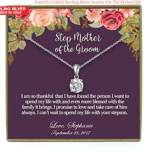 Step Mother of the Groom Gift, Step Mom of Groom Gift, Stepmom of the Groom Gift, Sterling Silver