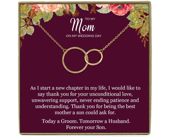 mother to son gift on wedding day