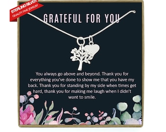 Appreciation Gift, Thank you gift, Gift for friend, Best friend gift, Gratitude Gift, Best friend necklace, Thank you for being in my life