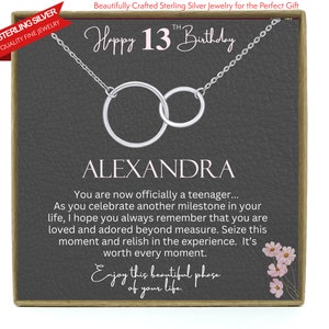 13th Birthday Gift, 13th Birthday Girl Official Teenager, Thirteenth Birthday Necklace, Gift for 13 Year Old Girl Gifts, Teen Birthday Gift