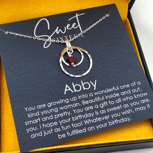 Sweet 16 gift, 16th birthday gift girl necklace, sweet 16 necklace, gift for 16 year old girl, Sterling Silver
