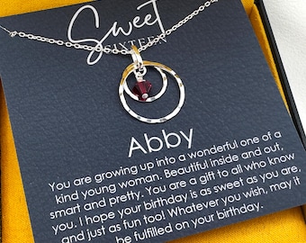 Sweet 16 gift, 16th birthday gift girl necklace, sweet 16 necklace, gift for 16 year old girl, Sterling Silver