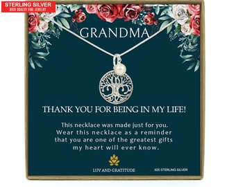 Grandma Gift, Gifts for Grandma, Grandma Necklace, Gift for Grandma, Grandparents Gifts, Grandma, Grandmother Necklace, Grandmother Gift
