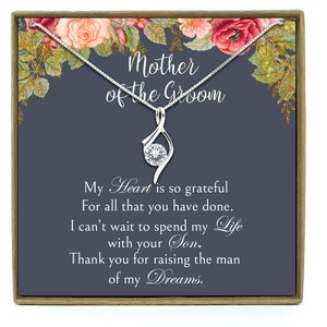Cadeau belle-mère, cadeau de la mariée, collier belle-mère, cadeau mère du marié, carte pour ma belle-mère