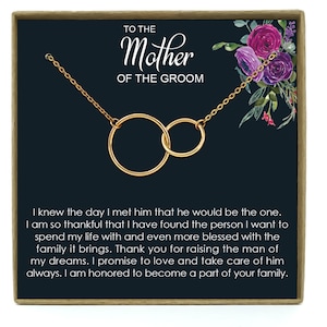 Cadeau belle-mère, cadeau de la mariée, collier belle-mère, cadeau mère du marié, carte pour ma belle-mère