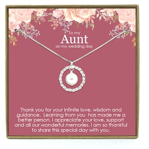 Cadeau de mariage tante de la mariée, cadeau tante de la mariée, cadeau de mariage des jeunes mariés, collier tante, cadeau de remerciement, cadeau de fête nuptiale