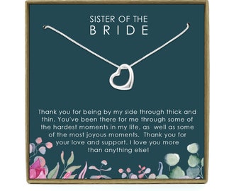 Sister of the Bride Gift, Sister Wedding Gift, Sister Maid of Honor Gift, Sister Gifts, Thank you Gift to Maid of Honor, Matron of Honor