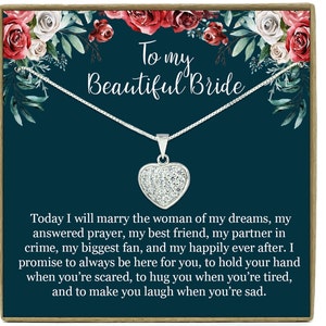 Cadeau du marié à la mariée Cadeau du jour du mariage pour la mariée du marié à la mariée Carte cadeau du marié à ma mariée