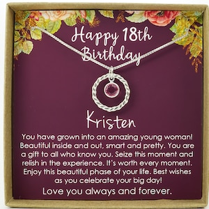 18th Birthday Gift Girl, Gift for 18 year old girl, gift for her, Jewelry Gift Idea