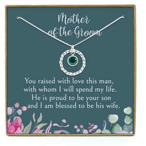 Cadeau de belle-mère, cadeau de mère du marié de mariée, collier de belle-mère, cadeau de mère du marié, à ma carte de belle-mère