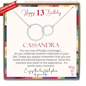 13th Birthday Gift, 13th Birthday Girl Official Teenager, Thirteenth Birthday Necklace, Gift for 13 Year Old Girl Gifts, Teen Birthday Gift