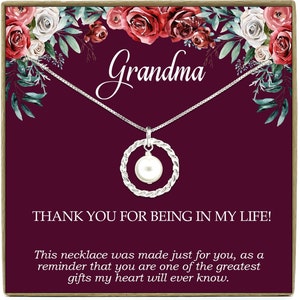 Grandmother Necklace, Grandma Gift, Gift For Grandma from grandchildren, Grandma, Grandma Necklace, New Grandma, Eternity Necklace